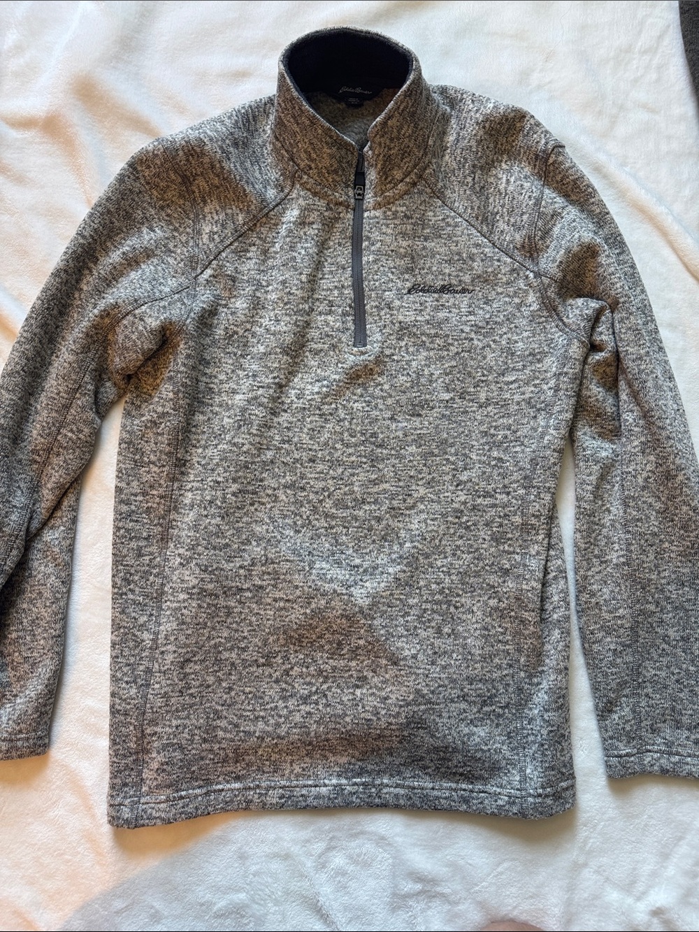 Eddie Bauer Men's Heather Gray Half-Zip Pullover